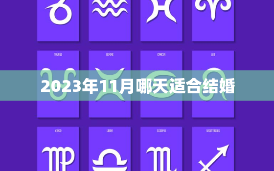 2023年11月哪天适合结婚，2021年11月23号适合结婚吗