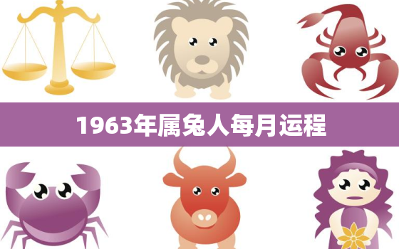 1963年属兔人每月运程，1963年属兔人在2021年每个月财运