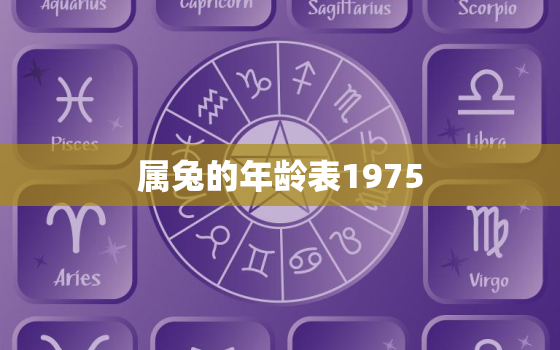 属兔的年龄表1975，属兔的年龄表1951