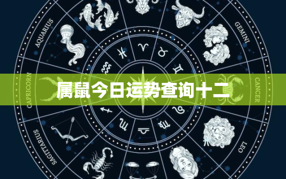 属鼠今日运势查询十二，属鼠今日运势查询十二生肖运程