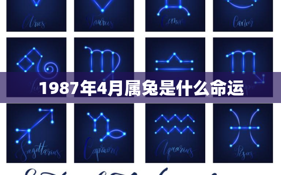 1987年4月属兔是什么命运，1987年属兔的人命好不好