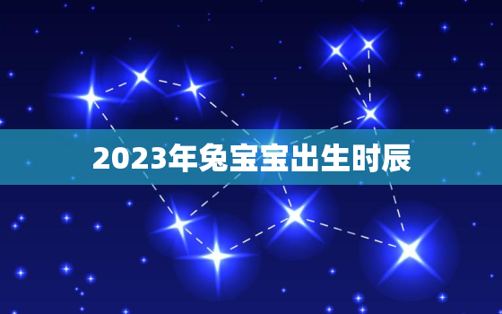 2023年兔宝宝出生时辰，2023年兔宝宝出生时辰表