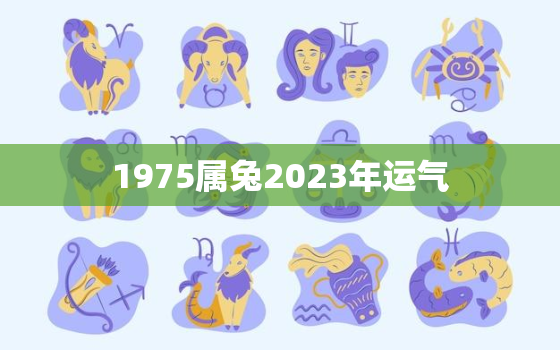 1975属兔2023年运气，2023年1975生肖兔运程