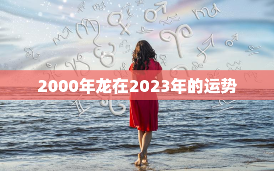 2000年龙在2023年的运势，2000年龙男命2023年运势