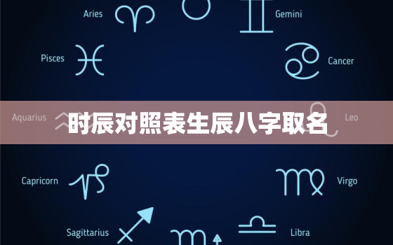 时辰对照表生辰八字取名，时辰八字时辰的八字