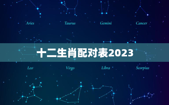 十二生肖配对表2023，十二生肖配对表 年龄