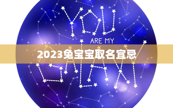 2023兔宝宝取名宜忌，2023兔宝宝取名宜忌吉凶