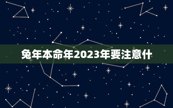 兔年本命年2023年要注意什，2023年本命年