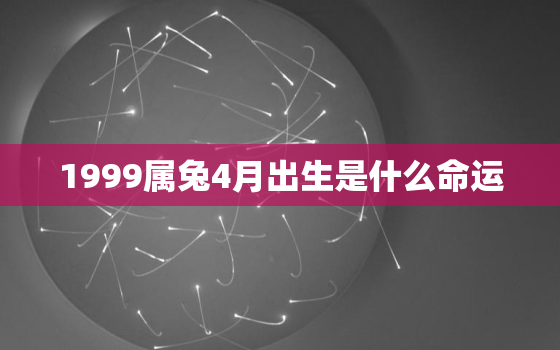 1999属兔4月出生是什么命运，99年四月兔