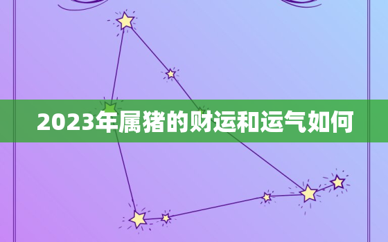 2023年属猪的财运和运气如何，2023年运气最差的三大生肖