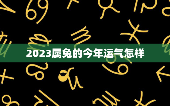 2023属兔的今年运气怎样，2023年属兔人全年运势如何