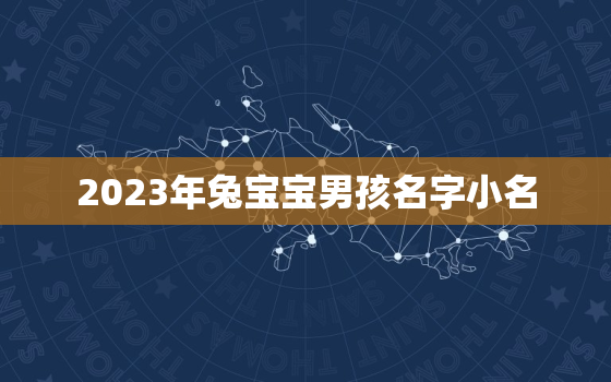 2023年兔宝宝男孩名字小名，2023年属兔
宝