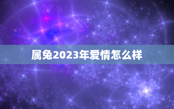 属兔2023年爱情怎么样，属兔的在2023年的全年命运如何