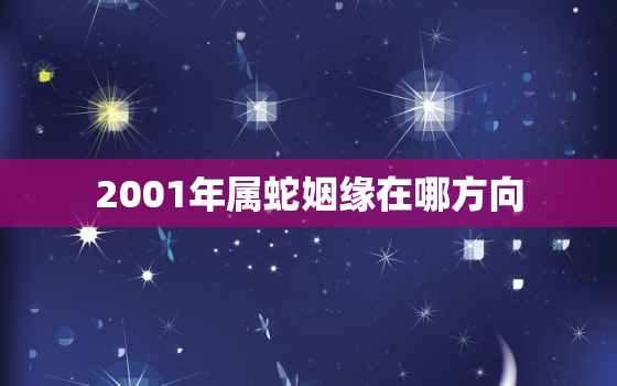 2001年属蛇姻缘在哪方向，2001年属蛇的婚
向