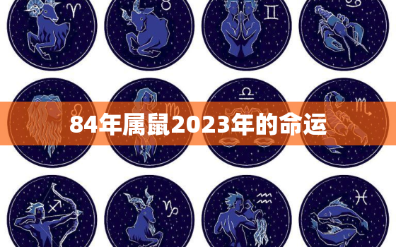 84年属鼠2023年的命运，84年属鼠2023年女的命运