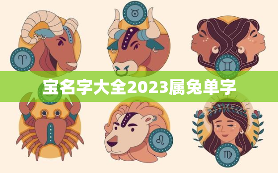 
宝名字大全2023属兔单字，兔年
宝名字