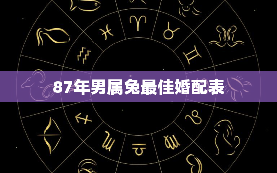 87年男属兔最佳婚配表，87年男属兔最佳婚配表图片