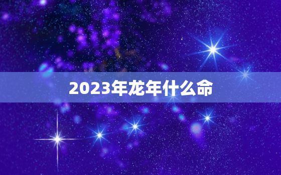 2023年龙年什么命，属龙2023年什么命