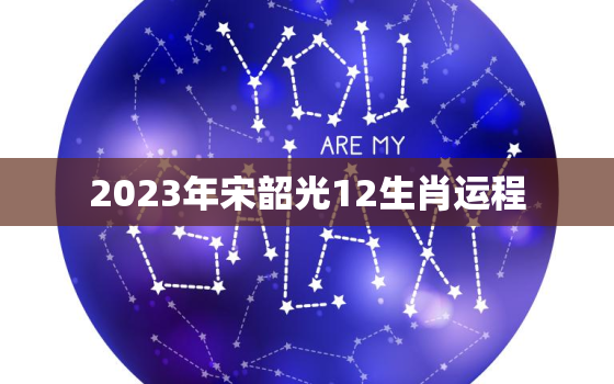 2023年宋韶光12生肖运程，宋韶光2022年生肖运势