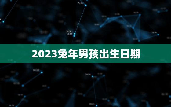 2023兔年男孩出生日期，2023兔年男孩出生日期是多少