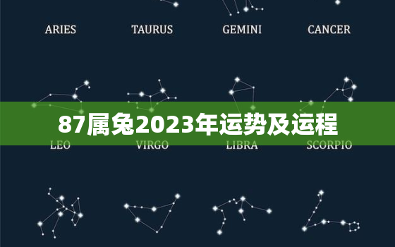 87属兔2023年运势及运程，87年生肖兔2023年运势