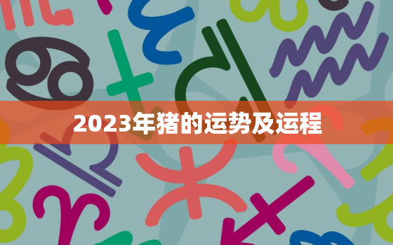 2023年猪的运势及运程，2023年全年运势及运程