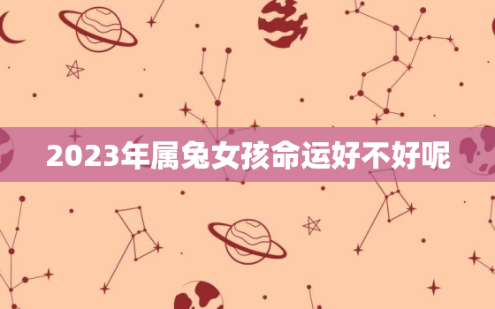 2023年属兔女孩命运好不好呢，2023年的兔宝宝好不好