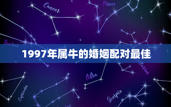 1997年属牛的婚姻配对最佳，91年属羊婚姻