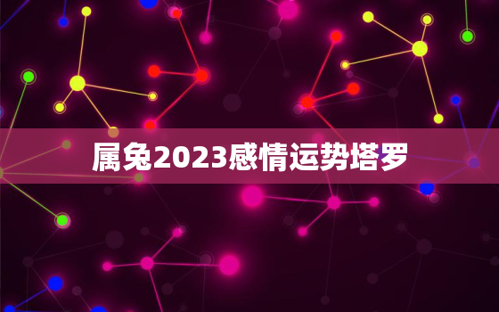 属兔2023感情运势塔罗，属兔2023感情运势塔罗