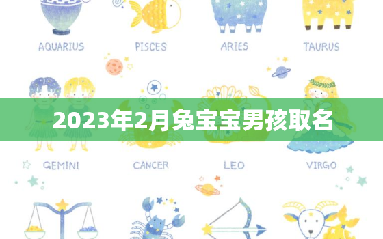 2023年2月兔宝宝男孩取名，2023兔年男孩取什么名字好