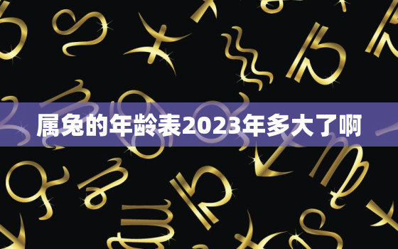 属兔的年龄表2023年多大了啊，属兔2031年多大