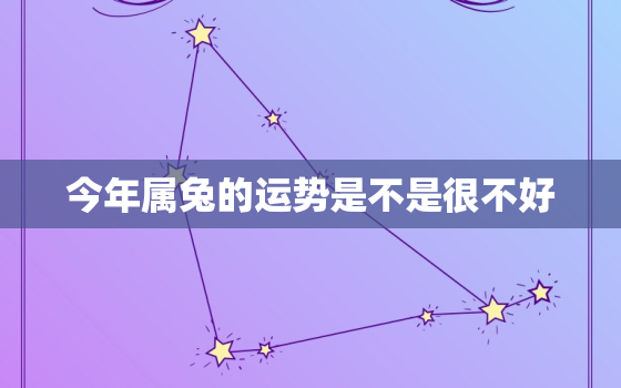 今年属兔的运势是不是很不好，今年属兔的人运气好不好