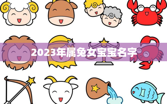 2023年属兔女宝宝名字，2023年最旺女孩名字