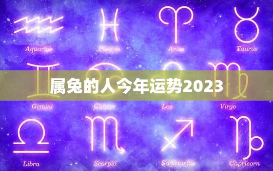 属兔的人今年运势2023，属兔的人今年运势63年