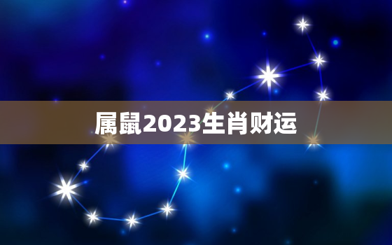 属鼠2023生肖财运，属鼠的2023年运势和财运怎么样