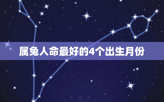 属兔人命最好的4个出生月份，2023年备孕最佳月份