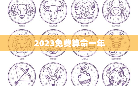 2023免费算命一年，2023算命一年运势最准