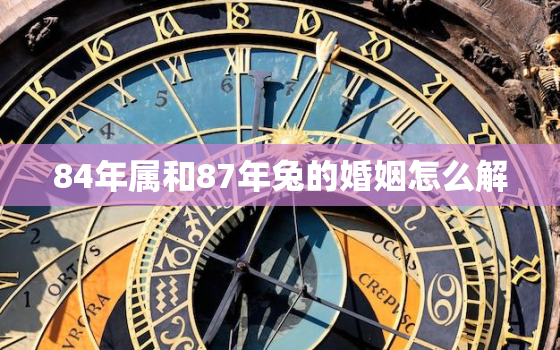 84年属和87年兔的婚姻怎么解，84年的属和87年的兔