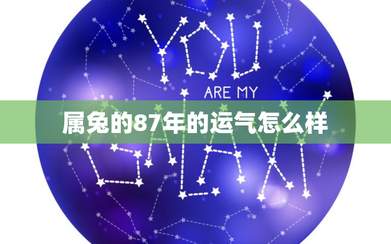 属兔的87年的运气怎么样，属兔87年兔年运势怎么样