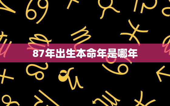 87年出生本命年是哪年，87年的兔本命哪年