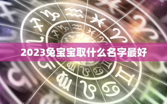 2023兔宝宝取什么名字最好，2023年兔宝宝取名字大全