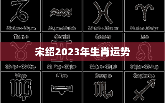 宋绍2023年生肖运势，2023年生肖财运