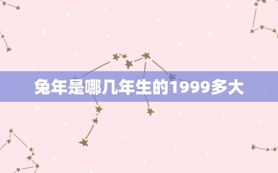 兔年是哪几年生的1999多大，兔年1999年今年多大了