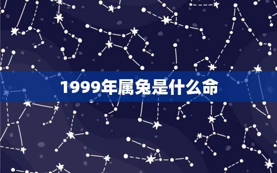 1999年属兔是什么命，1999年属兔是什么命女