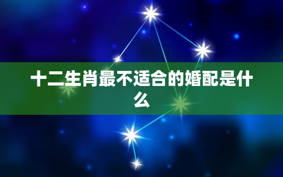 十二生肖最不适合的婚配是什么，十二生肖最不适合的婚配是什么呢