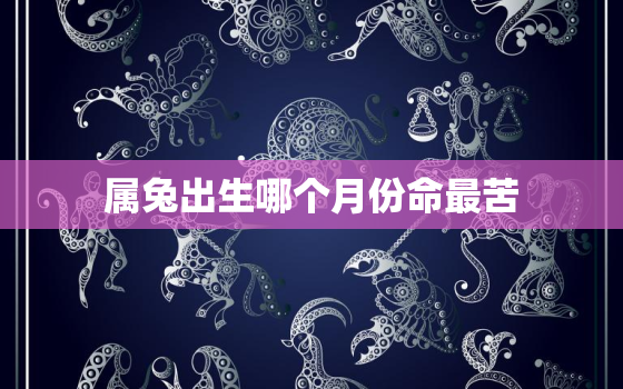 属兔出生哪个月份命最苦，2023年属兔出生哪个月份命最苦