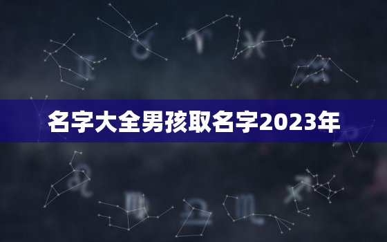 名字大全男孩取名字2023年，2022名字大全男孩