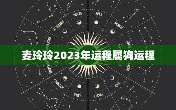 麦玲玲2023年运程属狗运程，麦玲玲2022年属狗运势