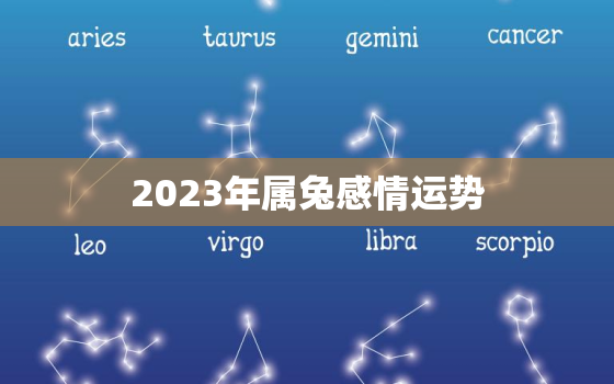 2023年属兔感情运势，2023年属兔人的感情和婚姻