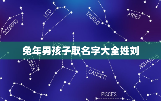 兔年男孩子取名字大全姓刘，兔年男孩子取名字大全姓刘怎么取